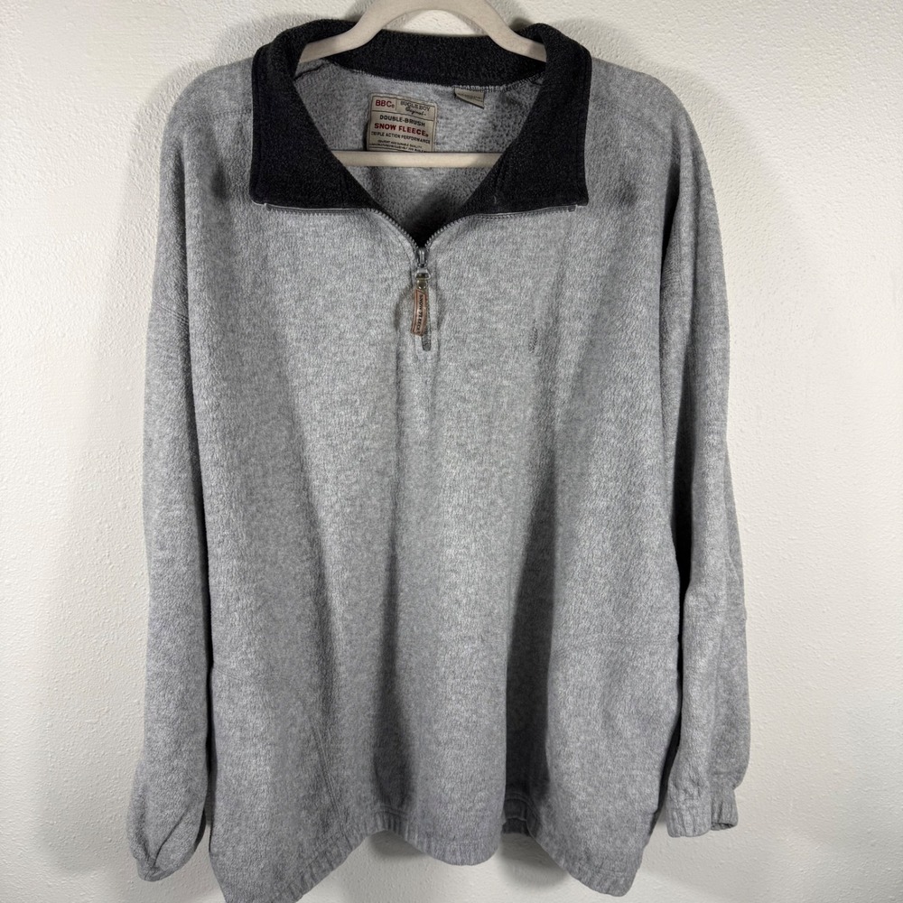 BBC Bugle Boy Original Double Brush‎ Snow Fleece Pullover Men's XL Grey
